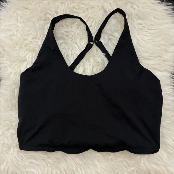 Prana Workout Tank Crop Black Built in Bra Women's Size M - Picture 1 of 3